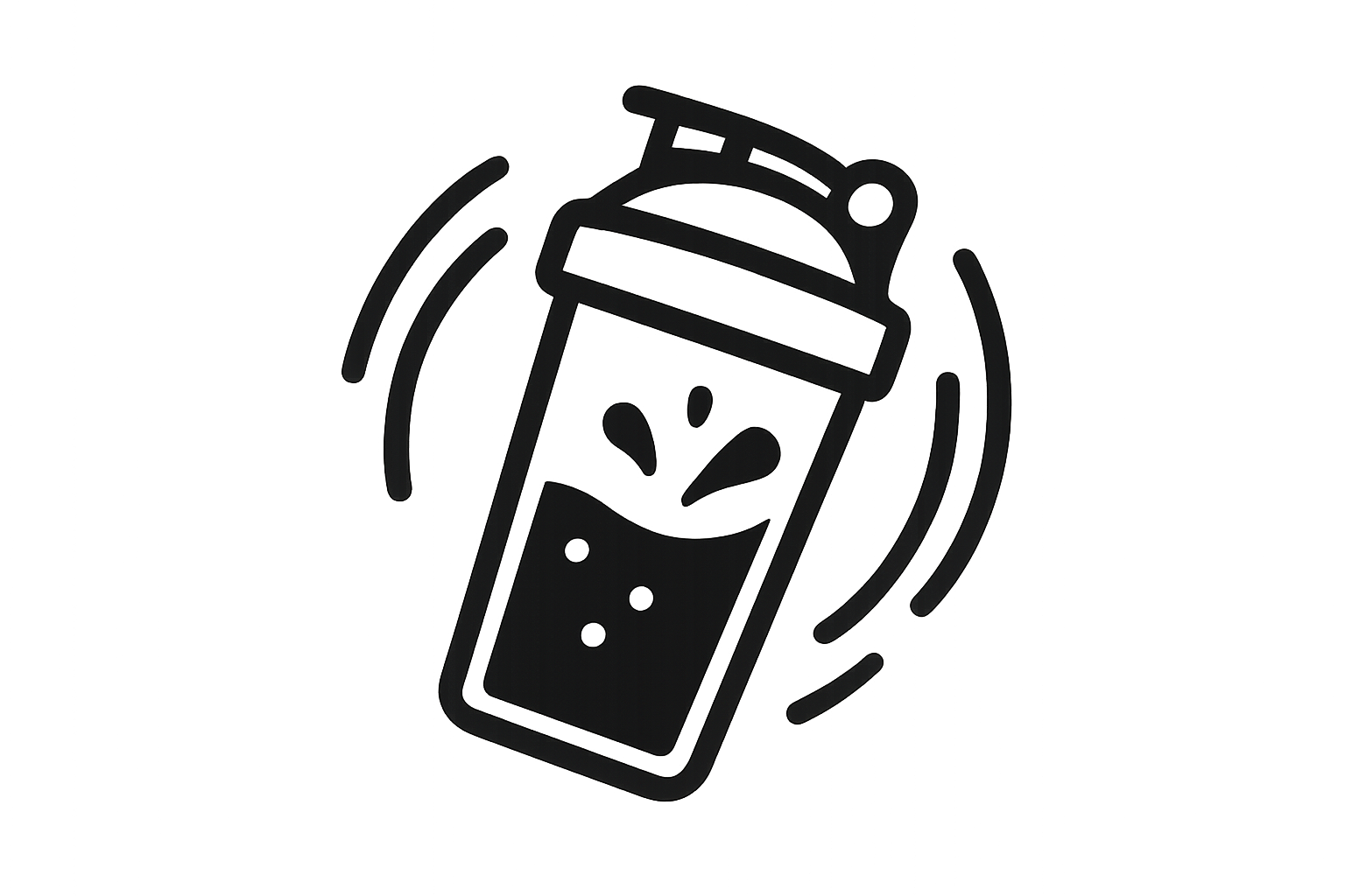 maak een icoontje die het schudden van een shakebeker voorstelt